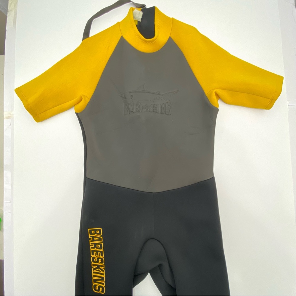 BARESKINS Shorty Wetsuit Yellow / Gray Black Medium/ Large